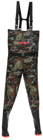 Generisch rutschfeste Fischerhose Zum Angeln Oder Zur Teichreinigung Unisex Nylon Anglerhose Inkl. Zubehör Wader Watthose Teichhose Angelhose Wathose Herren Wasserdicht Mit Stiefel