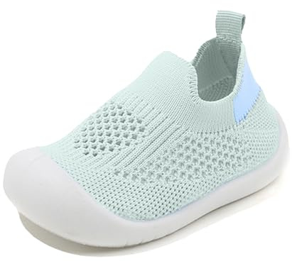 Zapatos Bebe Primeros Pasos de Punto Malla Transpirable Suave, Zapatillas Recien Nacido con Suela Goma Antideslizante Calzado Respetuoso Bebé Niña Niño, Sandalias Infantil Caminantes Principiantes