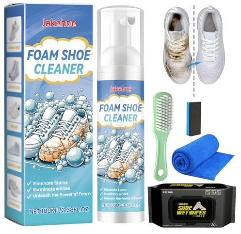 Limpiador Zapatillas,Limpiador Zapatillas Blancas,Kit Limpieza Zapatillas de Zapatos para Eliminar Manchas,Limpiador de zapatos de gamuza Para limpiador de cuero,tejido,botas,lona y gamuza(100 ml)