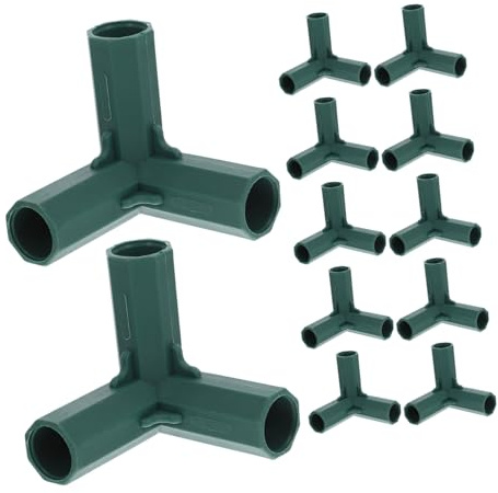 Toyvian 12piezas Conector De Marco De Invernadero Conectores De Tubo Acodado De Vías para Estructuras De Jardín Accesorios De Plástico para Muebles De Invernadero y Conexión De Carpa