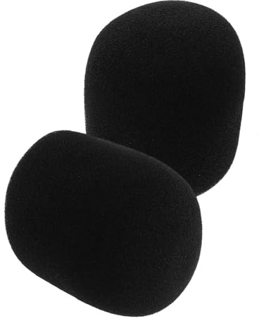 ARTSEWPLY Cubierta Protectora de Esponja para Micrófono Grande, 2 Piezas, Reducción de Ruido y Protección contra Viento, Material Esponja Lavable para Uso en Estudio