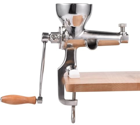 Exprimidor de hierba de trigo, herramienta extractora de jugo manual de acero inoxidable con diseño único para altos rendimientos de jugo de pasto de trigo, espinacas, frutas y verduras