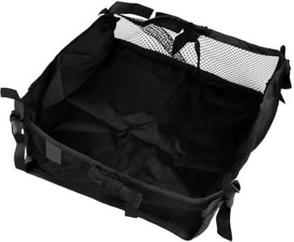 Gaomumu Baby Stroller Under Frame Storage Basket, Large Black No-Board Pushchair Organizer, Durable and Spacious Stroller Bottom Bag for Outdoor Essentials, Diapers, Toys, Shopping Items.