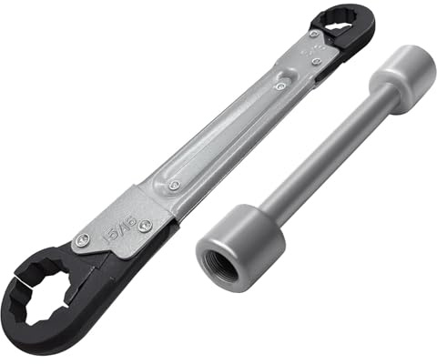 QWUUYEC Set Chiavi Arresto Angolo, Strumenti Idraulici in Acciaio Nichelato, Doppia Dimensione - Presa, Resistente alla Ruggine, Ideale per Lavori Idraulici Domestici in Spazi