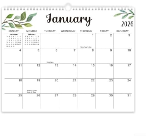 Calendario de pared 2026-2027 XXL horizontal – Planificador mensual con resumen de vacaciones y días festivos DE/AT, borrado en seco para oficina y oficina en casa, 28 x 35,6 cm