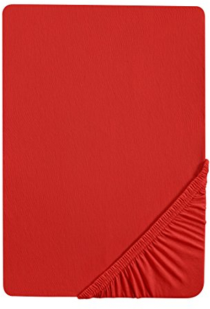 biberna Feinjersey-Spannbetttuch 0077144 rot 1x 140x200 cm - 160x200 cm