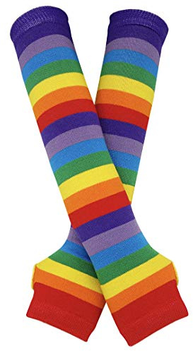 Bienvenu Winter Arm Hand Warmer Knitted Long Fingerless Gloves Mitten,Rainbow