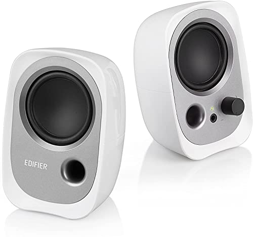 EDIFIER R12U – Set de altavoces con conexión de auriculares y control de volumen integrado. Color blanco.