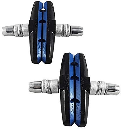 CZ Store Fahrrad-V-Brake-Set -|2 Paar Kompletter Satz Bremsbeläge für Fahrradbremse - Bremsbelag mit Unterlegscheiben & Muttern - Blau