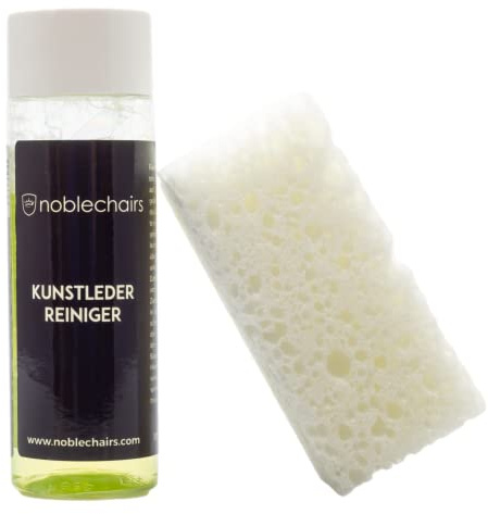 noblechairs - Lederreiniger 100ml für PU Leder Gaming Chairs - Reinigungsset, Reinigungsmittel mit Schwamm, Lederpflege