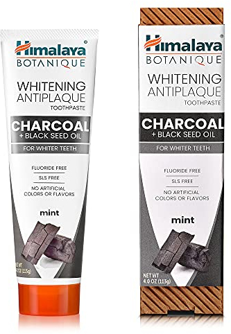Himalaya, Whitening Antiplaque Toothpaste, Charcoal + Black Seed Oil, Mint, 4.0 oz (113 g)