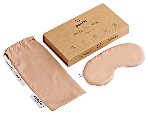 Panda® Bamboo Eye Mask - Vintage Pink | 20.5 x 11 x 2.5 cm | Light Blocking for Better Sleep | Hypoallergenic & Gentle on Skin | Soft & Gentle with No Pressure on Eyes | Great for Travel or Everyday