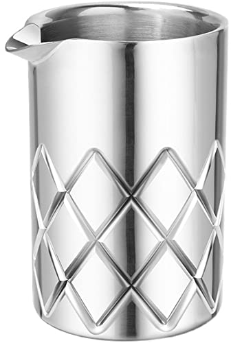 Edelstahl-Cocktail-Mischglas, doppelwandige Mischdose, 550 ml, Cocktail-Shaker, Weinmischer, dicker Getränke-Mixbecher, Barkeeper, DIY-Werkzeuge für Hausbar, heiße und kalte Unterstützung