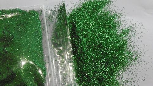 EliteKoopers 10g Green Sparkling Ultra Fine Glitter Powder, Extra Fine Shine Dust for Nail Art, Christmas Craft, Card Making, Cosmatic Craft