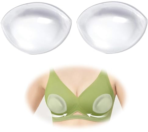 Relleno de Silicona para Sujetador para Tazas A/B, Sujetadores Suaves para Rellenos Pollo Reutilizables para Mujeres y Niñas con Rellenos Bikini Impermeables para Manos Planas y Caderas Levantadas