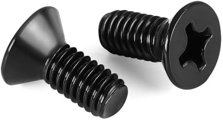 Dayalo 50 viti a testa svasata M5 x 10, viti a testa piatta, in acciaio inox A2 V2A, Phillips integrali, ossido nero