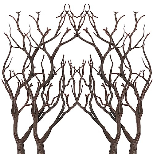 DEARMAMY Vase Filling Branches Plastic Dried Branch Decors Faux Eucalyptus Large Artificial Twigs Decorative Occasion