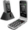 artfone G6 4G Flip Phone for Seniors, Unlocked with Dual Screens, Time Reporting, Speed Dial, Large Button Basic Mobile Phones, SOS Button, USB-C & Charging Dock, Clear Sound, Grey