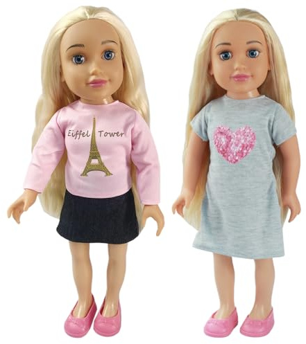 My Sister Fashion Doll – Large 45cm Fashion Doll with Blonde Styling Hair, Removable Outfit & Shoes for Girls Imaginative Play - Gift for Kids, Birthday and Christmas – Assorted Style, 45cm/18-inch