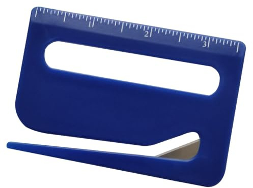 Taglierina per apripacchetti, strumento per apriscatole, tagliacarte regalo, tagliacarte per cassetta delle lettere, con estremità appuntita, lente d'ingrandimento, righello