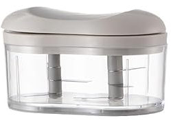 Cortador de ajo multifuncional para el hogar, cortador de ajos, cortador de ajos, batidor de ajos, cortador de ajos, blanco, portátil y fácil de limpiar (13 x 7,5 x 7,5 cm)