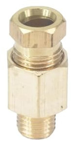 zorfar Adaptador de Conector de compresión de latón Macho M8x1/M10x1 for tubería de lubricación, diámetro Exterior de 4/6 mm.(M8x1-4mm)