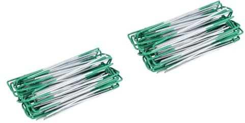 HANABASS 2 Series Estacas De U Shape para Fijar De Y Césped Artificial Clavos De Sujeción Ecológicos para Camping Y Paisajismo 20 Piezas*2