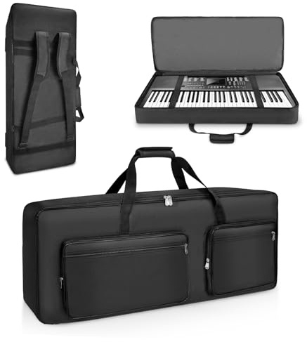 SUNDOY 61-Tasten Keyboard Gig Bag aus 600D Oxford, 10 mm Polsterung