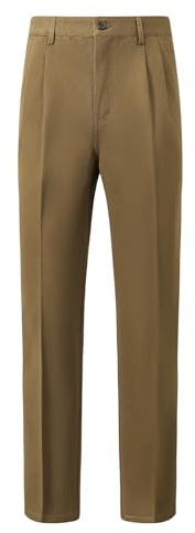 Allthemen Hombre Pantalones De Vestir para Elegantes Gruesos Rectos Ajustados Color Liso para Negocios para Invierno