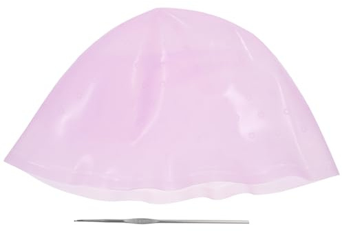 CLISPEED Gorro de Silicona Elástico para Teñir Cabello con Ganchos, Reutilizable, Talla Única, Herramienta para Mechas en Salón y Uso Doméstico, Tapa de Tinte Profesional Color Aleatorio