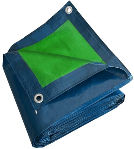 Telo di protezione Pittura 3x5 m - TECPLAST - SR150PE - Blu e Verde - Alta Qualità - Telo protettivo Vernice per pavimenti e mobili