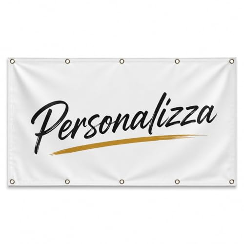 Banner PVC Personalizzato con Occhielli | Striscione Pubblicitario per Eventi, Compleanni, Negozi e Feste | Alta Qualità da Esterno