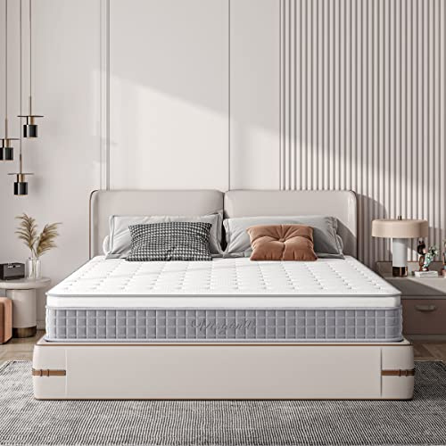 Vesgantti Matelas 90x190cm, Épaisseur 25cm, Matelas à Ressorts Ensachés en Mousse Mémoire de Forme, 7 Zones de Confort, Ferme Moyenne, Orthopédique, Oeko-Tex (H3, Box-Top Nova Fashion)