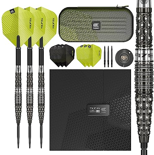 Target Darts 975 03 97.5% Wolfram Swiss Point Steeldarts-Set (21gr - Dartpfeile) Schwarz und Grün