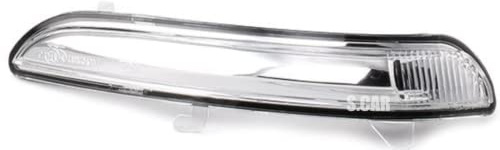 Freccia Autovettura Alogena per Specchietto Laterale Indicatore di Direzione Destra DX Per C3 SX 208 2008, Trasparente/Bianco