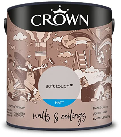 CROWN 2.5L Breatheasy MATT Emulsion Paint for Walls & Ceilings - SOFT TOUCH