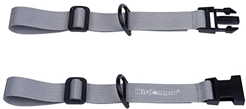 Wisdompro Brustgurt Rucksack Rutschfest, Längenverstellbar 20 bis 55 cm Rucksack Brustgurt mit Steckschnallen und D-Ring zum Wandern, Joggen, Klettern (Grau)