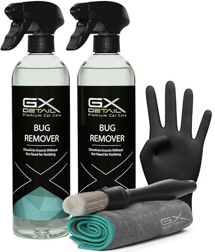 GxDetail Limpiador de Insectos y Bichos para Coche 1 Litro – Elimina Restos Adheridos en Parabrisas, Carrocería, Paragolpes y Faros – Fórmula Potente y Segura – Fácil Aplicación y Acción Rápida.