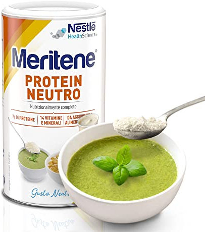 MERITENE Meritene Protein Neutro Nestle|supporto nutrizionale|contenuto proteico|Include 14 vitamine e minerali|Riduce la debolezza muscolare e la fatica|Ideale per alcune condizioni cliniche|270g