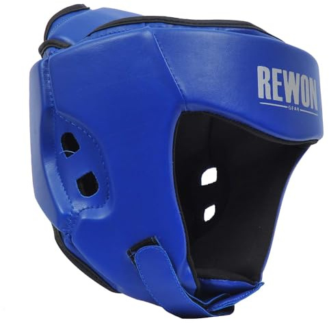 REWON Casque de Boxe - Casque de karaté, MMA Muay Thai, jiu Jitsu Kickboxing Headguard, Taekwondo, Sparring, Arts Martiaux Protecteur de tête intégral pour Enfant Unisexe