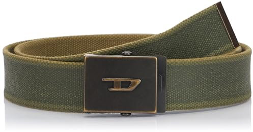 Diesel_D LOGO B-TAPED WAX BELT_APPAREL_BELT_Military Olive/Brass_90