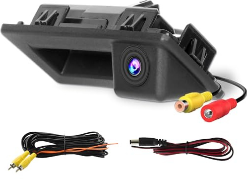 Inefala Rückfahrkamera für VW Volkswagen Audi Skoda, Rückfahrkamera Auto für Autoradio Car Radio, Nachtsicht Weitwinkel 170°, wasserdicht IP66 12V