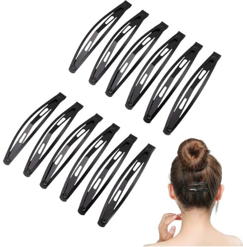Pack de 12 grandes barrettes à cheveux en métal verni, anti-glisse, barrettes longues pour femmes et filles barettes cheveux barrette cheveux femme barrettes barettes cheveux femme
