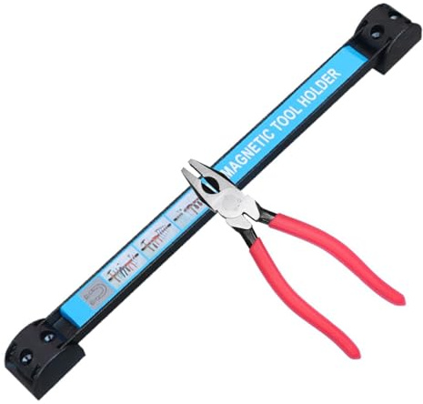 Portautensili magnetici – Organizer magnetico per attrezzi robusto con barra magnetica | Barra degli attrezzi magnetica, barra magnetica regolabile, stabile, grande capacità per banco da lavoro