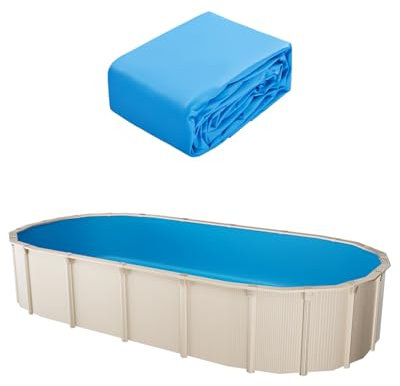 VEVOR Rivestimento per Piscina Ovale per Piscina 16,4 x 9,8 Piedi, Rivestimento Protezione per Pareti di Piscine Fuori Terra Altezza 47 Pollici Stile Unibead, Rivestimento Piscina in Materiale Vinile