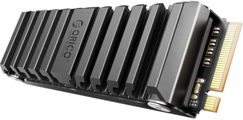 ORICO OS5 1TB NVMe SSD für PS5, PCIe Gen4 M.2 Interne SSD mit Kühlkörper, 7450 MB/s Lesegeschwindigkeit, TLC NAND, Vorgebauter Kühlkörper für PS5-Lüftungsströmung