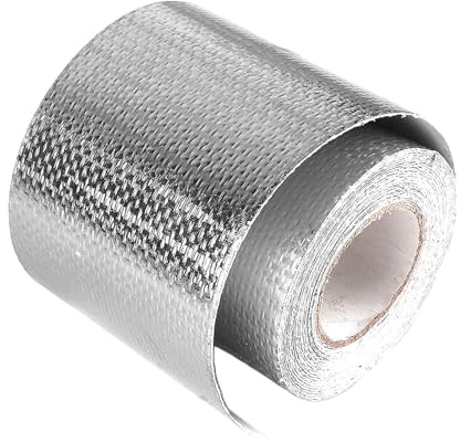 Aluminum Foil Heat Insulation Tape - High Temperature Resistant Adhesive | Exhaust Pipe Sealant for Car, Truck, RV, Caravan, Engine, Industrial Repair, Duct Fixing and Vehicle