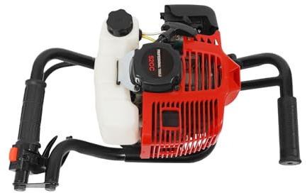 Bdneygtyr Trapano a benzina da 52 cc, motore a 2 tempi, 2 CV, per corone, 100-300 mm, giardino, paesaggistica, facile da usare, set completo (senza corona di perforazione)