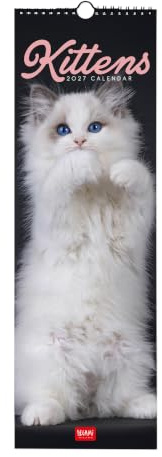 Legami - Calendario da Parete 2027, Kittens, 12 Mesi, 16 x 49 cm