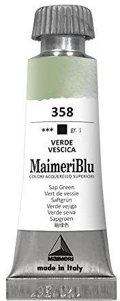 MaimeriBlu Watercolor Tube, 12ml, Sap Green, (358)